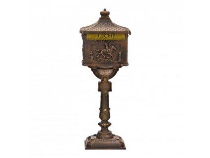 DEMA Poštová schránka na stojane Antik, bronzová