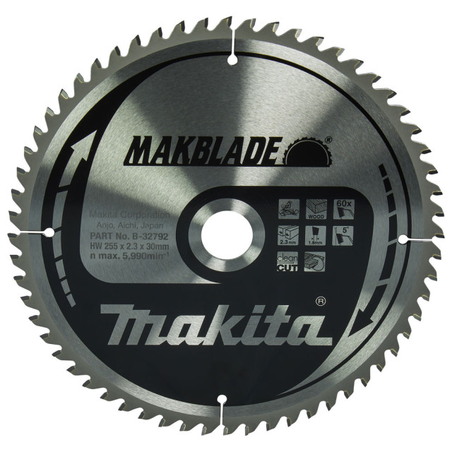 MAKITA KOTÚČ PILOVÝ 255 x 30 mm 60 z