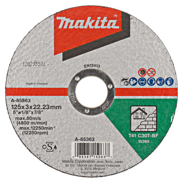 MAKITA KOTÚČ REZNÝ NA KAMEŇ 125x3x22 (A-85363)