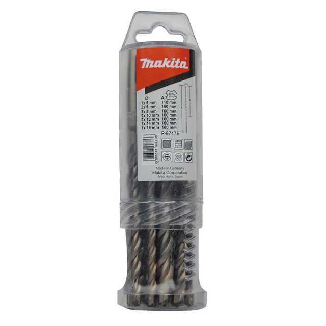 MAKITA VRTÁKY V-PLUS SADA 6x110,6/8/10-16x160 (B-49080)