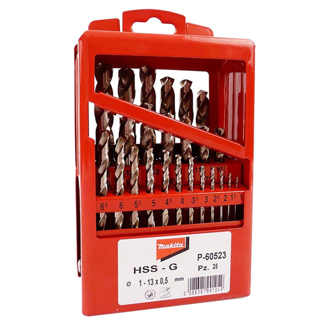 MAKITA SADA VRTÁKOV HSS-G 1-13X0,5MM 25KS (P-60523)