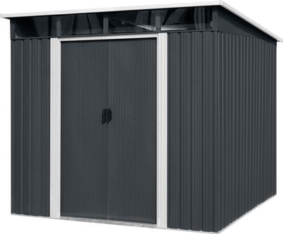 Strend Pro Domček Strend Pro, záhradný, plech, antracit, 238x193x202 cm
