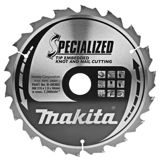 MAKITA KOTÚČ PÍLOVÝ 210 x 30 mm 18 z