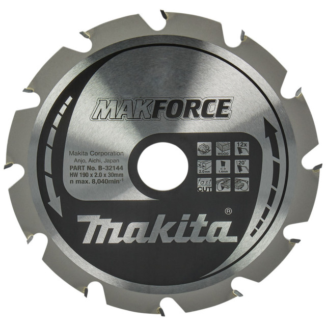 MAKITA KOTÚČ PÍLOVÝ 190 x 30 mm 12 z