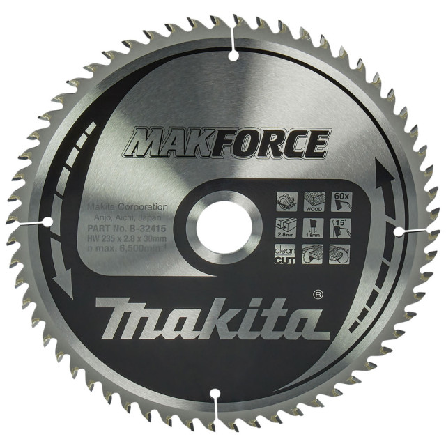 MAKITA KOTÚČ PÍLOVÝ 235 x 30 mm 60 z