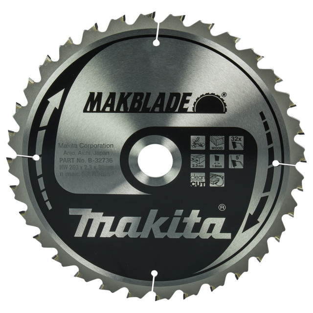 MAKITA KOTÚČ PÍLOVÝ 260 x 30 mm 32 z