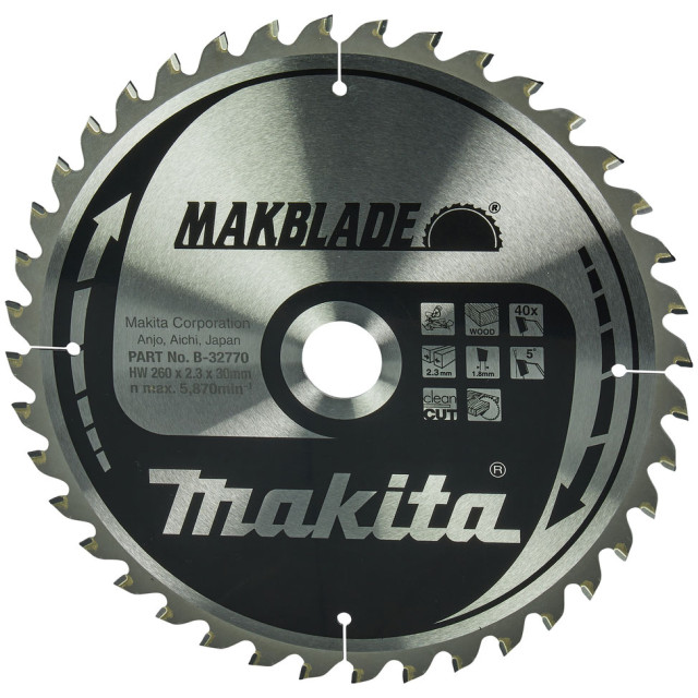 MAKITA KOTÚČ PÍLOVÝ 260 x 30 mm 40 z