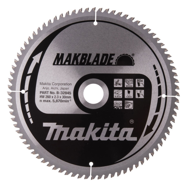 MAKITA KOTÚČ PÍLOVÝ 260 x 30 mm 80 z