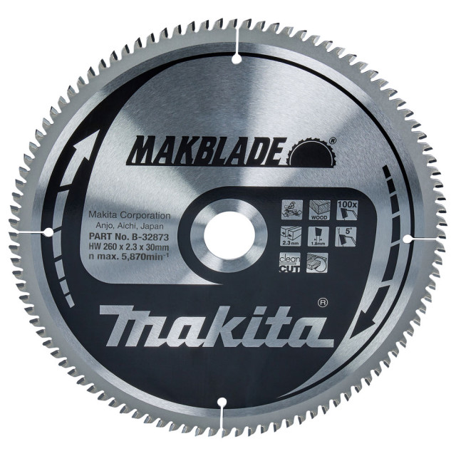MAKITA KOTÚĆ PÍLOVÝ 260 x 30 mm 100 z