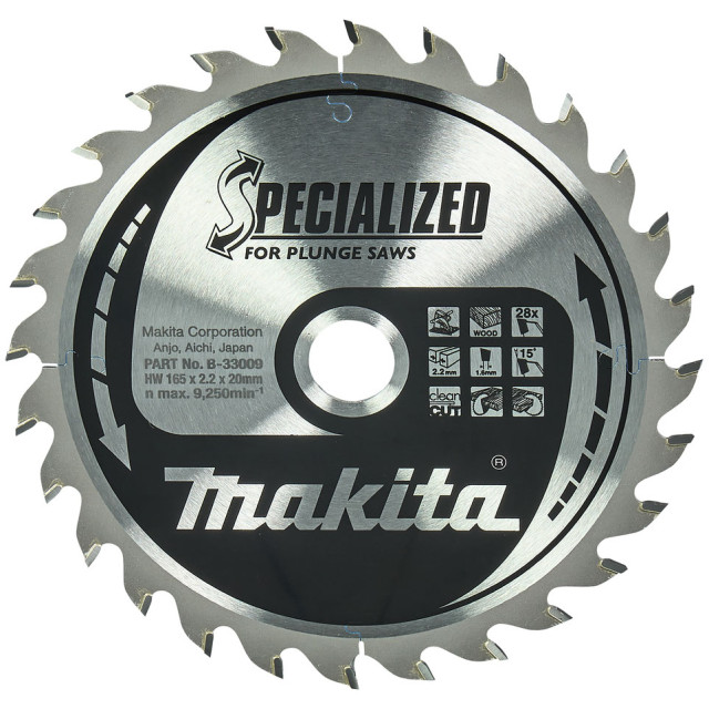 MAKITA KOTÚČ PÍLOVÝ 165 x 20 mm 28 z