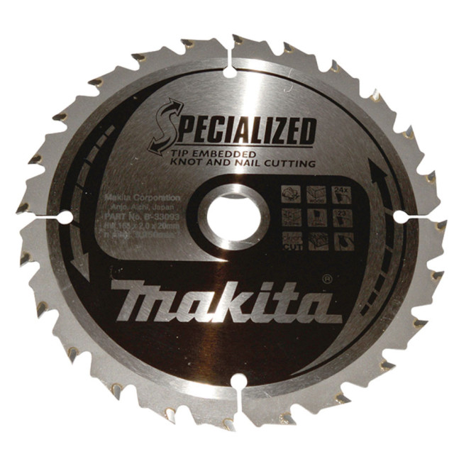 MAKITA KOTÚČ PÍLOVÝ 165 x 20 mm 24 z