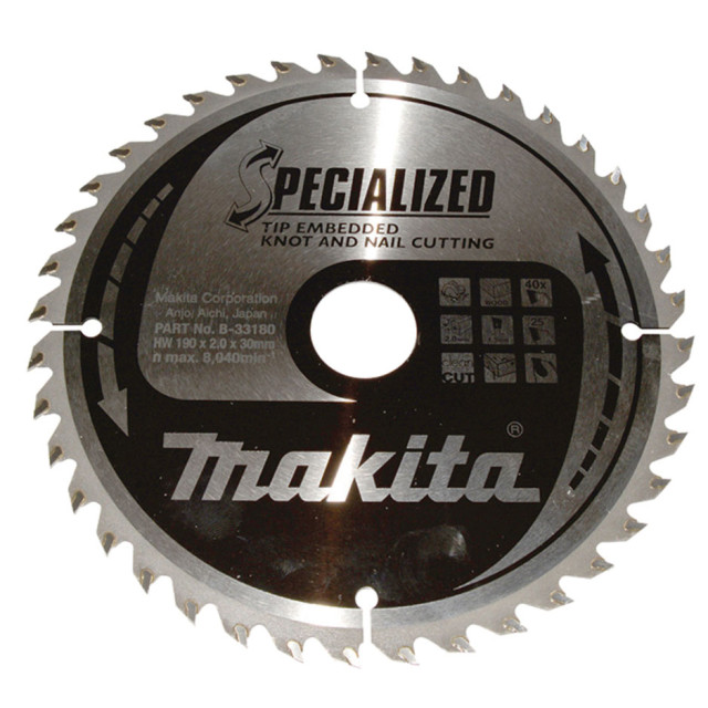 MAKITA KOTÚČ PÍLOVÝ 190 x 30 mm 40 z