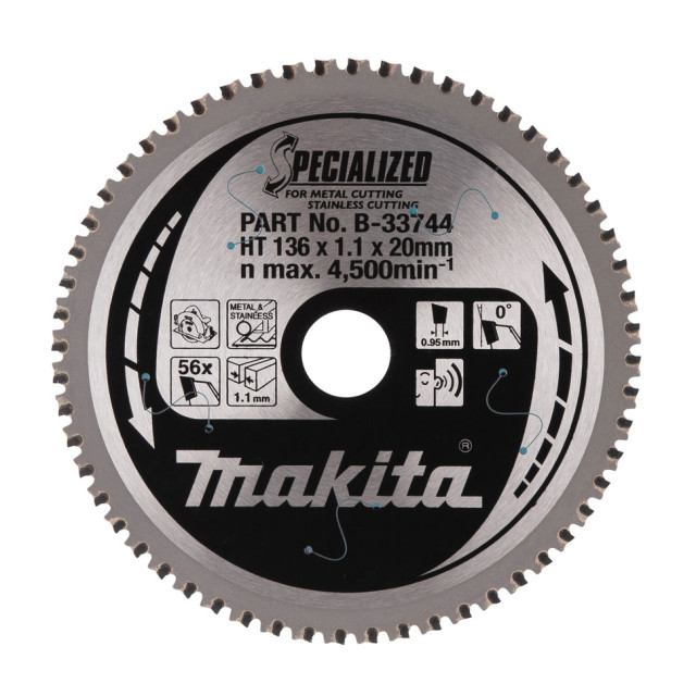 MAKITA KOTÚČ PÍLOVÝ 136 x 20 mm 56 z