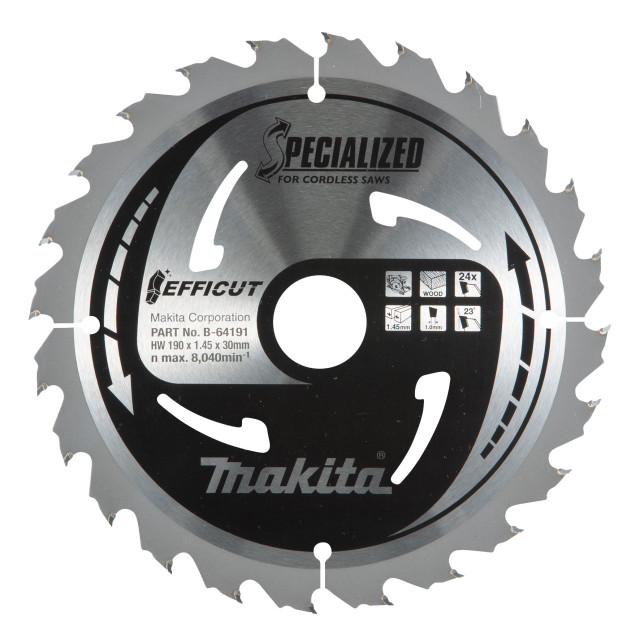 MAKITA KOTÚČ PÍLOVÝ EFFICUT 190 x 30 mm 24 z