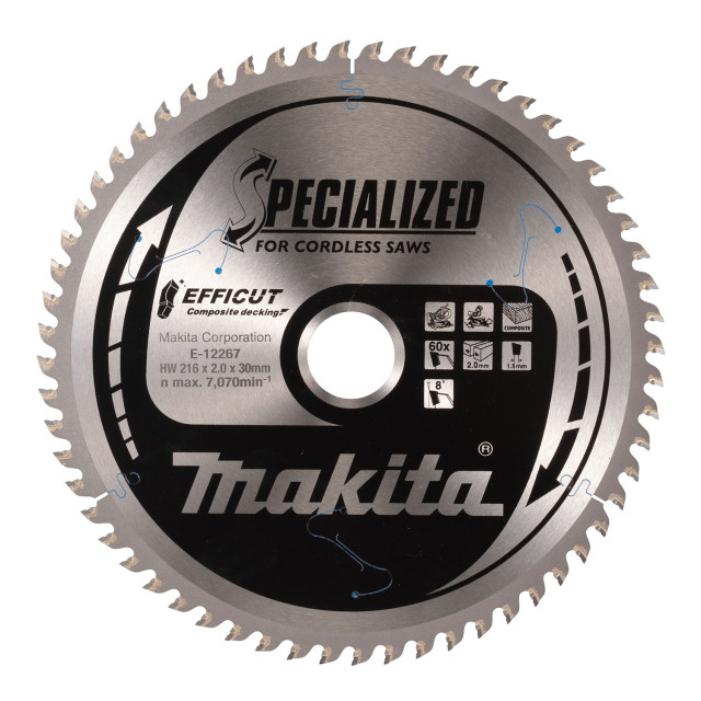 MAKITA KOTÚČ PÍLOVÝ EFFICUT 216 x 30 mm 60 z