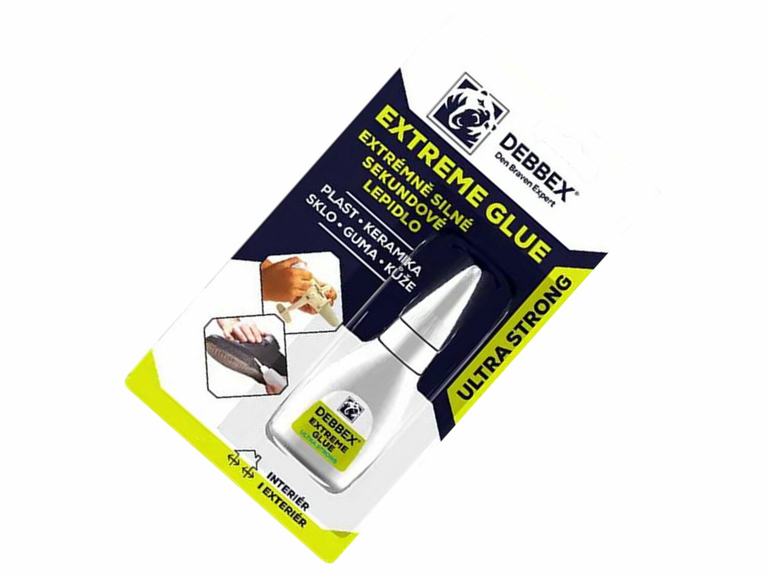Sekundové lepidlo EXTREME GLUE 20g, transparentné, Den Braven