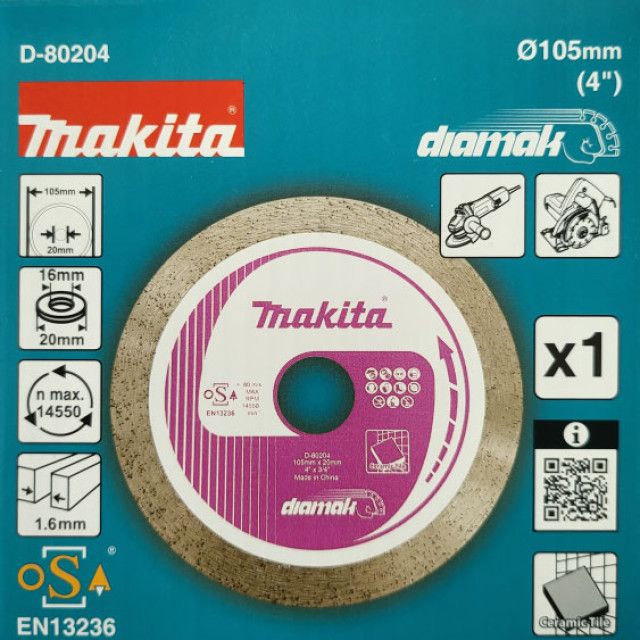 MAKITA KOTÚČ REZNÝ DIAMAK 105 x 22,23 mm