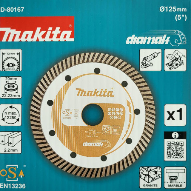 MAKITA KOTÚČ REZNÝ DIAMAK 125 x 22,23 mm