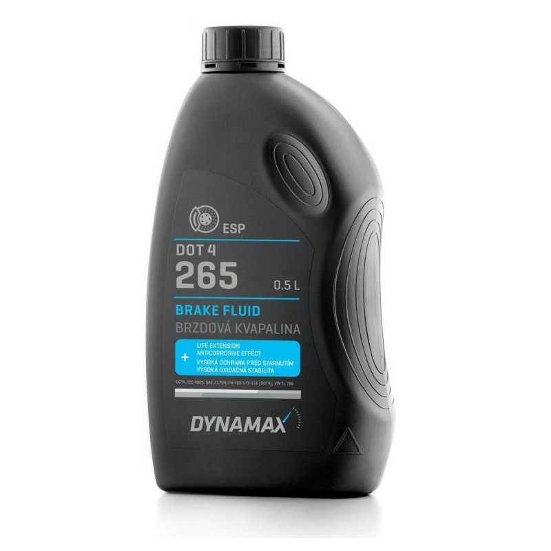 DYNAMAX Brzdová kvapalina STOP 265 DOT4 ESP 0,5 litra