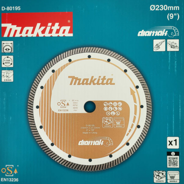 MAKITA KOTÚČ REZNÝ DIAMAK 230 x 22,23 mm