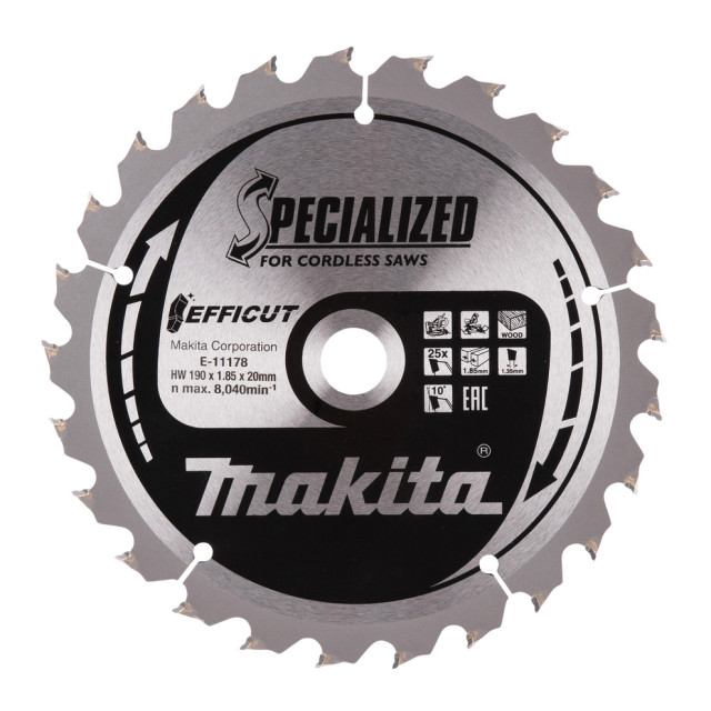 MAKITA KOTÚČ PÍLOVÝ EFFICUT 190 x 20 mm 25 z