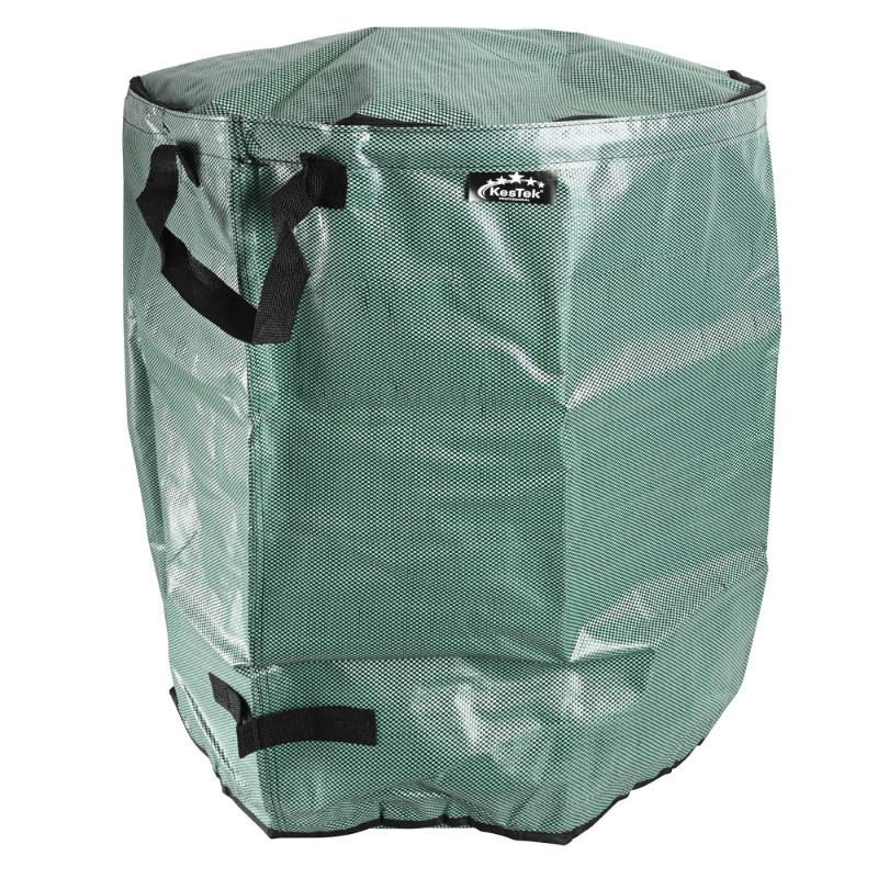 KesTek Vaky na záhradný odpad s vekom, zelené, 272 litrov, 3 ks