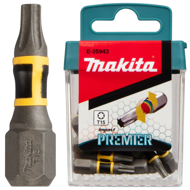MAKITA BIT TORX T15 IMPACT PREMIER 15 ks 25 mm