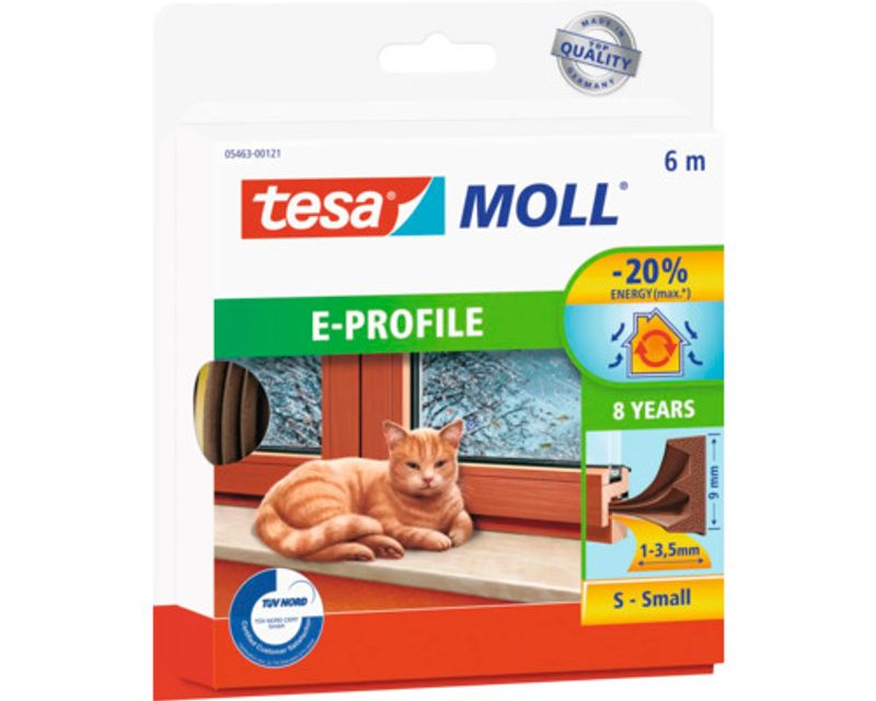 Tesnenie tesa profil E, hnedé, L-6 m