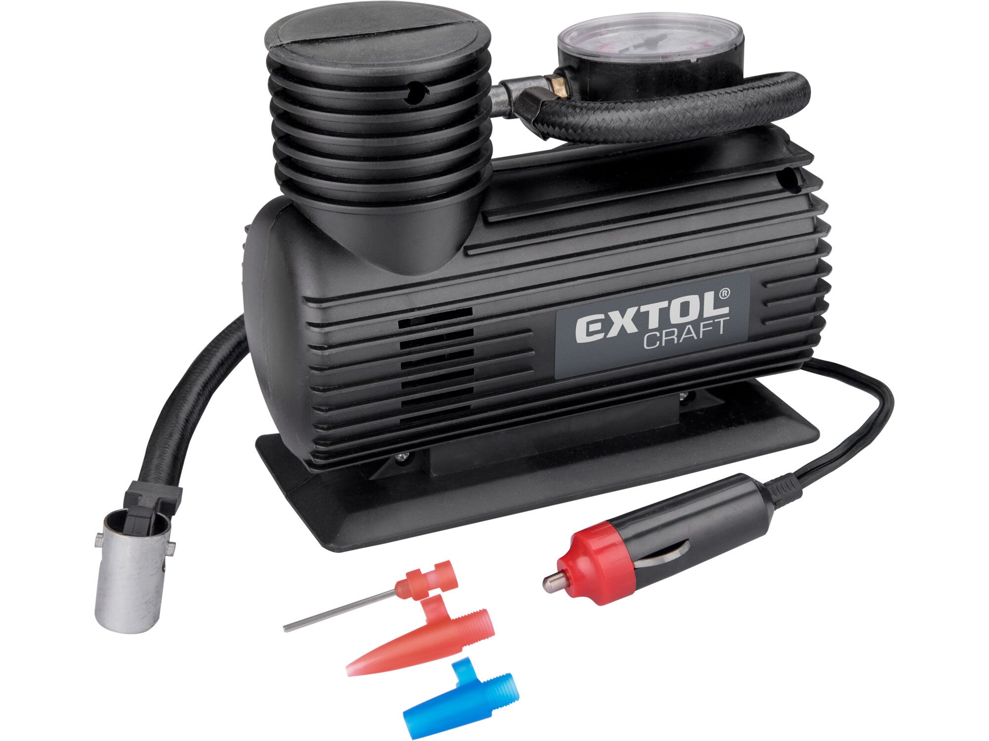 Kompresor do auta s tlakomerom, 12V/10A, EXTOL CRAFT