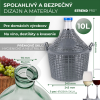 Demižón 10l sklo v plaste