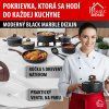 Pokrievka MagicHome Black Marble Line, 24 cm