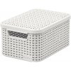 Košík Curver® STYLE2 LID S, krémový, 29x20x14 cm, s vekom