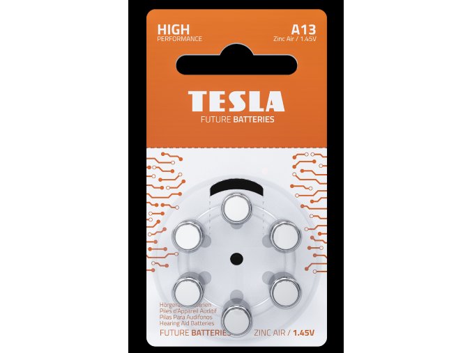 Tesla Sluchadlove Baterie zepredu A13
