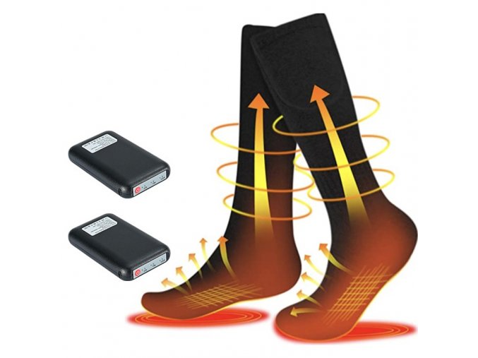 Vyhřívané sportovní ponožky nabíjecí 4000mAh