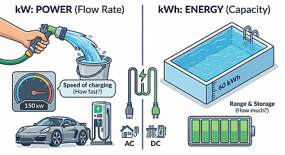 Nabíjanie elektromobilu ľudskou rečou: Sprievodca od kW po load balancing