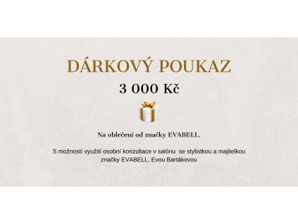 DÁRKOVÝ POUKAZ 3000 Kč