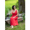 Šaty Kleopatra dlouhé bez rozparku červené