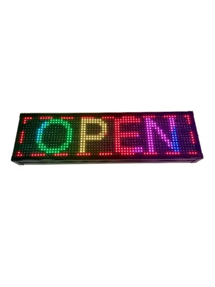 2755 reklamni 64 x 16 led panel s pohyblivym textem barevny red radek wifi