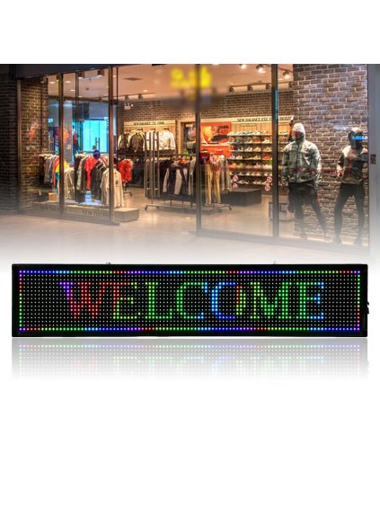 2473 reklamni 96x 16 led panel s pohyblivym textem rgb barevny radek wifi
