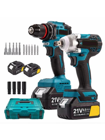 4771 aku sada 2v1 razovy utahovak vrtacka 2 baterie prislusenstvi