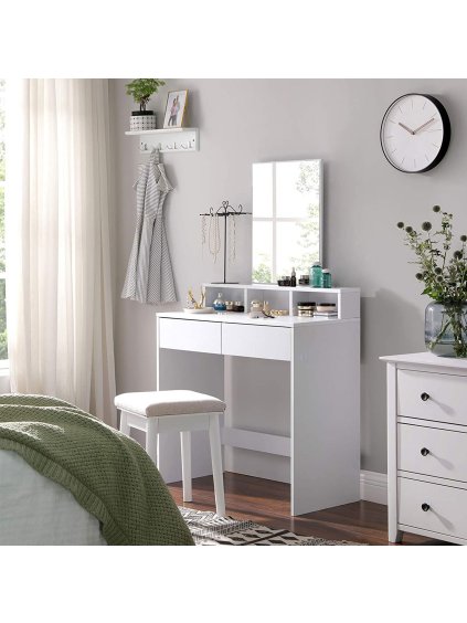 Schminktisch mit rechteckigem Spiegel RDT113W01 3