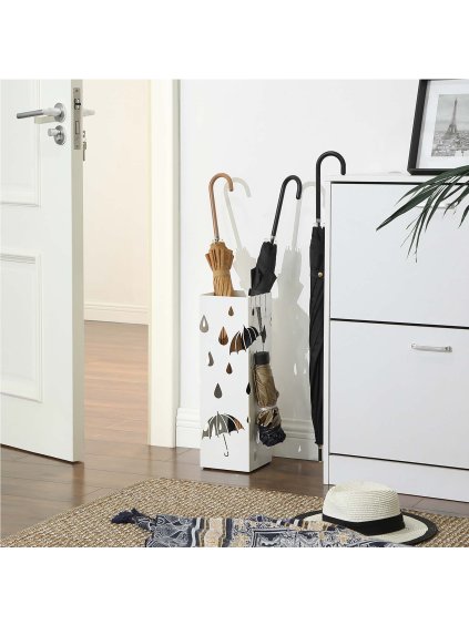 White Metal Umbrella Stand LUC49W 3