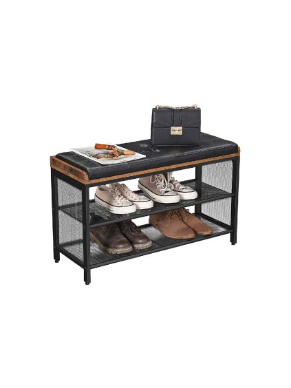 Mesh Shelf Shoe Bench LBS75X 2