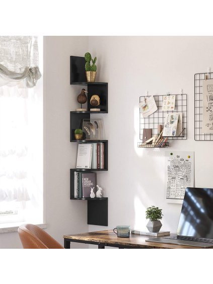 Wandregal mit 5 Ebenen LBC20BK 3