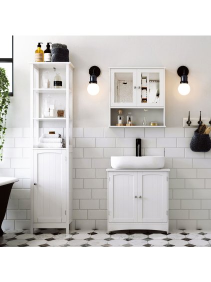 Waschbeckenunterschrank Weiss BBC01WT 3