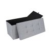 Linen Fabric Storage Ottoman LSF47G 2