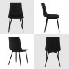 EUGAD ZESTAW 4 X KRZESLO JADALNIA KUCHNIA AKSAMIT METALOWE NOGI Marka Eugad