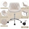 EUGAD OBROTOWE KRZESLO BIUROWE STOLEK KOSMETYCZNY KOLKA 77 X 54 X 54 CREAM Kod producenta Z OFC104CRM