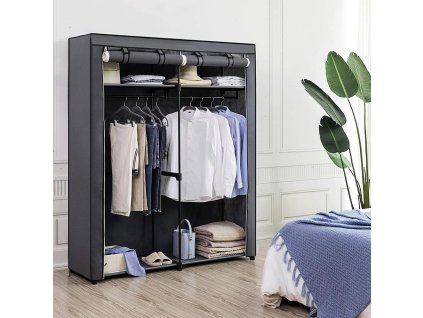 Stoffschrank mit Kleiderstangen RYG02GY 3