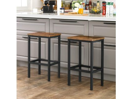 Set of 2 Industrial Bar Stools LBC65X 3